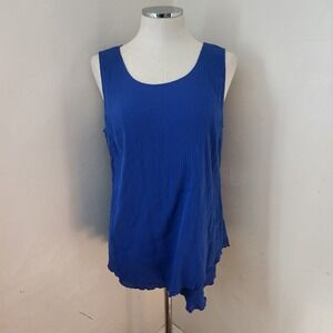 Soft Surroundings Royal Blue Flowy‎ Lightweight Cotton Tunic Women's Size Medium
